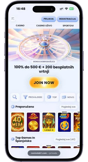 Posjeti stranicu Casina iOS